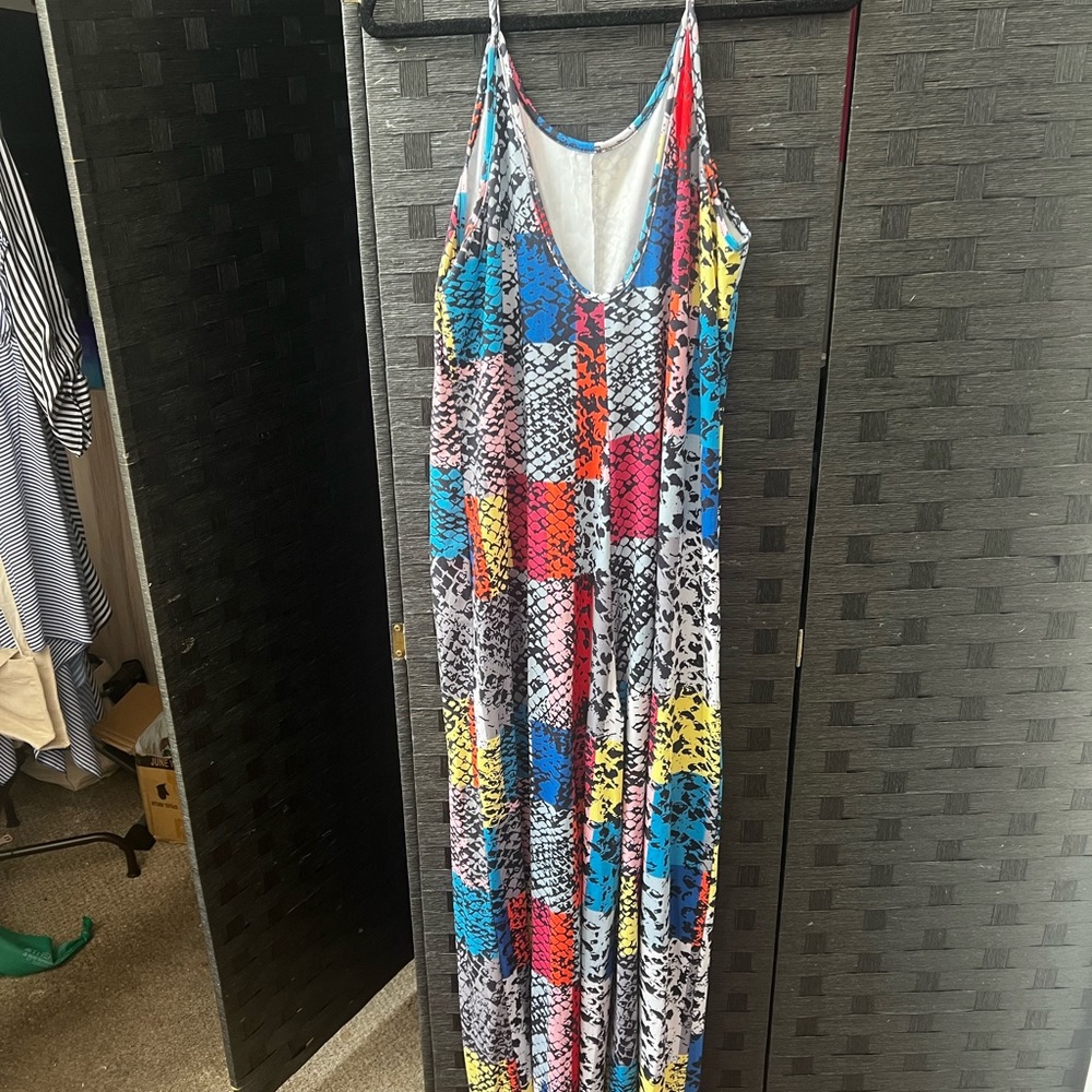 Colorful Patterned Jumpsuit - image 1